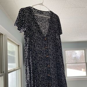 Rip curl button v neck dress